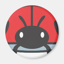 Bande dessinée rouge fraîche de coccinelle magnets