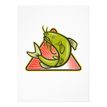 Bande dessinée sautante de poissons de poisson-cha invitation personnalisée