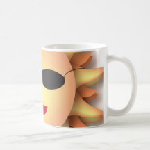 Bande dessinée tridimensionnelle Sun avec des nuan Tasse À Café