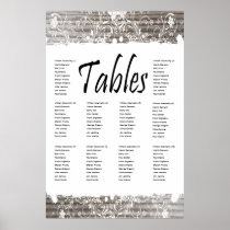 Banded Wood Seating Chart Print