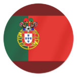 Bandeira Portuguesa Classica por Fás de Portugal Round Stickers