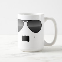 Bandit mignon de lunettes drôles de moustache tasse