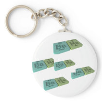Bane as Ba Barium and Ne Neon Key Chain