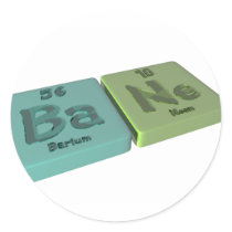 Bane as Ba Barium and Ne Neon Sticker