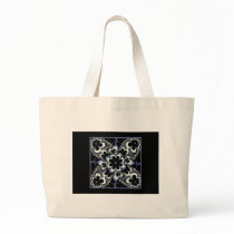 bane of black flowers canvas bag