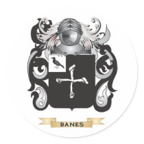 Banes Coat of Arms (Family Crest) Sticker