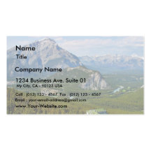 Banff Canada Seen From The Sulphur Mountain Gondol Business Card Template