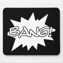 bang! comic hero sounds loud actions mouse pad