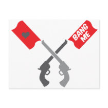 BANG ME guns crossed Postcard