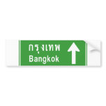 Bangkok Ahead ⚠ Thai Highway Sign ⚠ bumper stickers