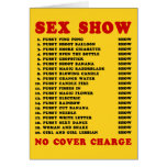 Bangkok Red Light Ping Pong Sex Show Greeting Card