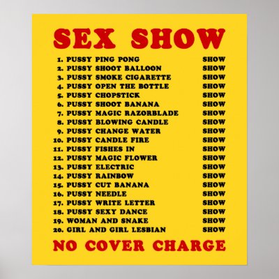 Bangkok Red Light ☆ Ping Pong ☆ Sex Show Print by iloveisaan