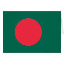 Bangladesh Flag; Bangladeshi; Greeting Card