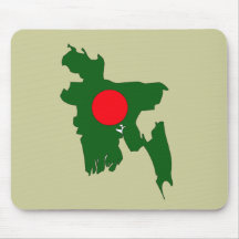 Bangladesh flag map mouse pad