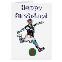 Bangladesh Football soccer birthday card