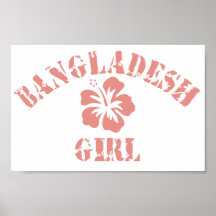 Bangladesh Pink Girl Poster