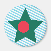 Bangladesh Star Refrigerator Magnets