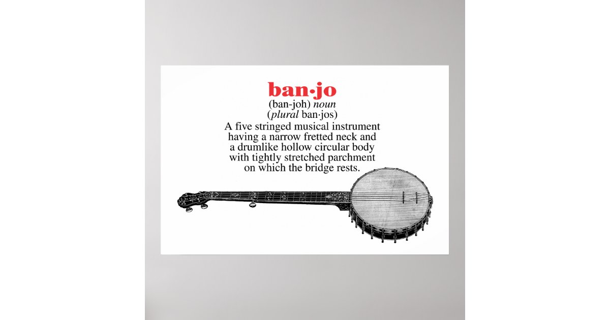 Banjo Definition Poster Zazzle