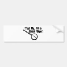 Banjo Player Bumper Sticker