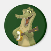 Banjo-Strummin' Gator Magnet