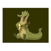 Banjo-Strummin' Gator Postcards