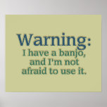 Banjo Warning Poster