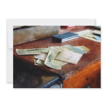 Bank Checks Dated 1923 Custom Invite