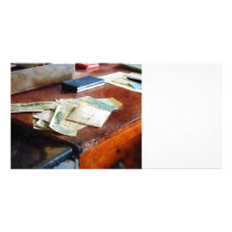 Bank Checks Dated 1923 Photo Card Template