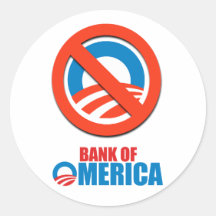 Bank of Omerica Round Sticker