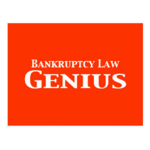 Bankruptcy Law Genius Gifts Postcards