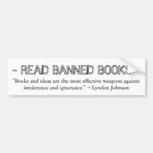 Banned Books Bumper Sticker