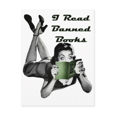 Banned Books Postcard by Jaenne