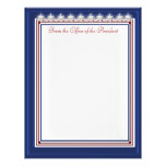 Bannière étoilée (papier personnalisé d'album) en-tête de lettre avec motif