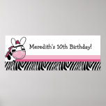 Bannière faite sur commande de baby shower de diva posters
