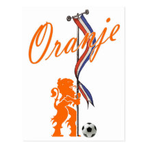 Bannière néerlandaise du football total de drapeau cartes postales