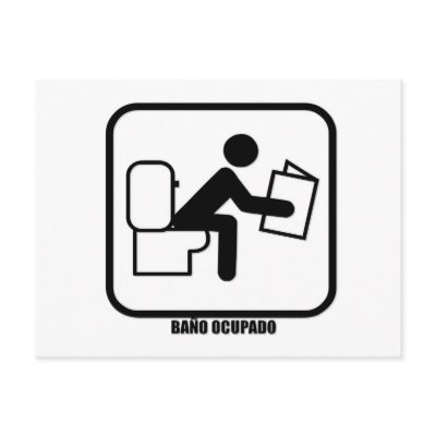 Baño Ocupado Postcards by markthaler