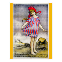 Banque de Paris 1920 Illustration Post Card