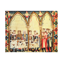 Banquet de fiançailles, du manuscrit toile tendue sur châssis