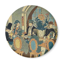 Banquet in the Yokohama club by Utagawa,Yoshikazu Refrigerator Magnet