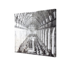 Banquet of Charles II  in St. George's Hall Gallery Wrap Canvas