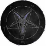 Baphomet avec l'étoile grise de chèvre découpages en acrylique