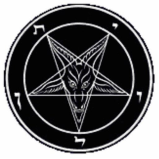Baphomet avec l'étoile noire de chèvre découpage en acrylique