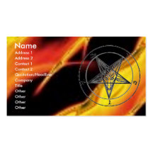 Baphomet Fire Business Card Templates
