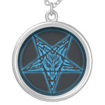 Baphomet Sigil Blue Necklace