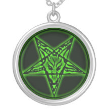 Baphomet Sigil Green Necklace