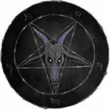 Baphomet With Grey Goat Star Cut Out