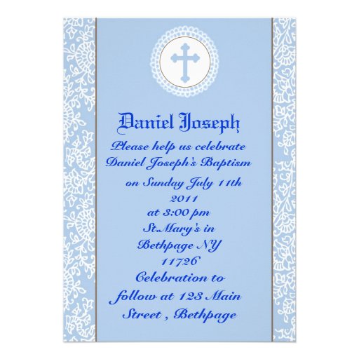 Baptême/baptême de bébés invitations