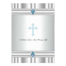 Baptême croisé gris et bleu de garçons bristols