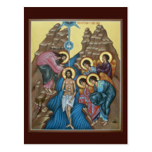 Baptême de notre seigneur Prayer Card Cartes Postales