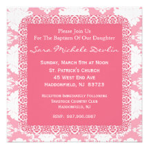 Baptism/Christening Invitation for Girl